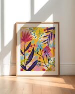 Shop Bright yellow Floral Botanical Nature Plants Art Print, Canvas Print & Fabric Print - exclusively available at 83oranges.com by artist Uma Gokhale India