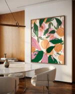 Shop peach garden fruits Botanical Nature Art Print, Canvas Print, commercial digital license, instant download printable - exclusively available at 83oranges.com by artist Uma Gokhale India