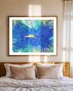 Shop Bohemian woman Tropical maximalist swimming Art Print, Canvas Print, Commercial digital license & instant download printable - certified at 83oranges.com by artist Uma Gokhale India Shop Bohemian woman Tropical jungle pool maximalist swimming Art Print, Canvas Print, Commercial digital license & instant download printable - certified at 83oranges.com by artist Uma Gokhale India