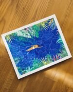 Shop Bohemian woman Tropical maximalist swimming Art Print & Canvas Print - exclusively certified at 83oranges.com by artist Uma Gokhale India