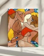 Shop turkish bath people nude women eclectic bohemian painting small batch graphic Art Print, Canvas Print & Fabric Print - exclusively available at 83oranges.com by artist Uma Gokhale India