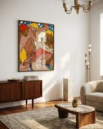 Shop Turkish bath people nude women eclectic bohemian painting small batch graphic Art Print, Canvas Print, Commercial digital license & instant download printable available at 83oranges.com by artist Uma Gokhale India