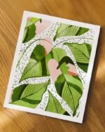 Shop Blushing Leaves Botanical Nature blush green watercolor Painting Art Print, Canvas Print, digital printable download - available at 83oranges.com by artist Uma Gokhale India