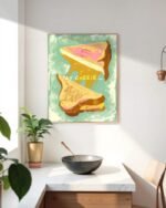 Shop say cheese toast pastel typography food Art quote Print, Canvas Print & Fabric Print - exclusively available at 83oranges.com by artist Uma Gokhale India