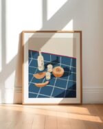 Shop Melon vodka shots still life gouache painting Art Print & Canvas Print - exclusively certified at 83oranges.com by artist Uma Gokhale India