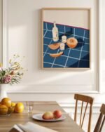 Shop Melon vodka shots still life gouache painting Art Print & Canvas Print - exclusively certified at 83oranges.com by artist Uma Gokhale India