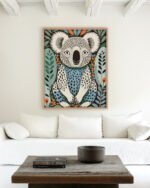 Shop Koala bear wildlife cute animals pet Art Print, Canvas Print, commercial digital license, instant download printable - available at 83oranges.com by artist Uma Gokhale India