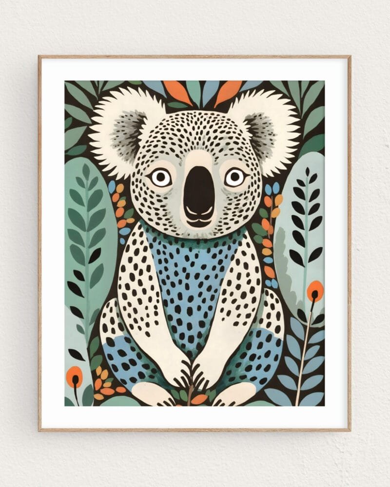 Shop Koala bear wildlife cute animals pet Art Print, Canvas Print & Fabric Print - exclusively available at 83oranges.com by artist Uma Gokhale India