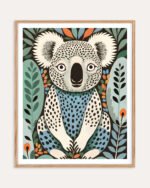 Shop Koala bear wildlife cute animals pet Art Print, Canvas Print, commercial digital license, instant download printable - available at 83oranges.com by artist Uma Gokhale India