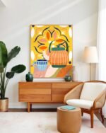 Shop pumpkin spice latte coffee tea bohemian maximalist painting small batch graphic Art Print, Canvas Print & Fabric Print - exclusively available at 83oranges.com by artist Uma Gokhale India