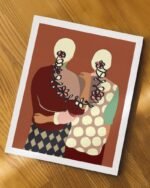 Shop The Terracotta bond two women love friends companion rustic india Art Print & Canvas Print - exclusively certified at 83oranges.com by artist Uma Gokhale India