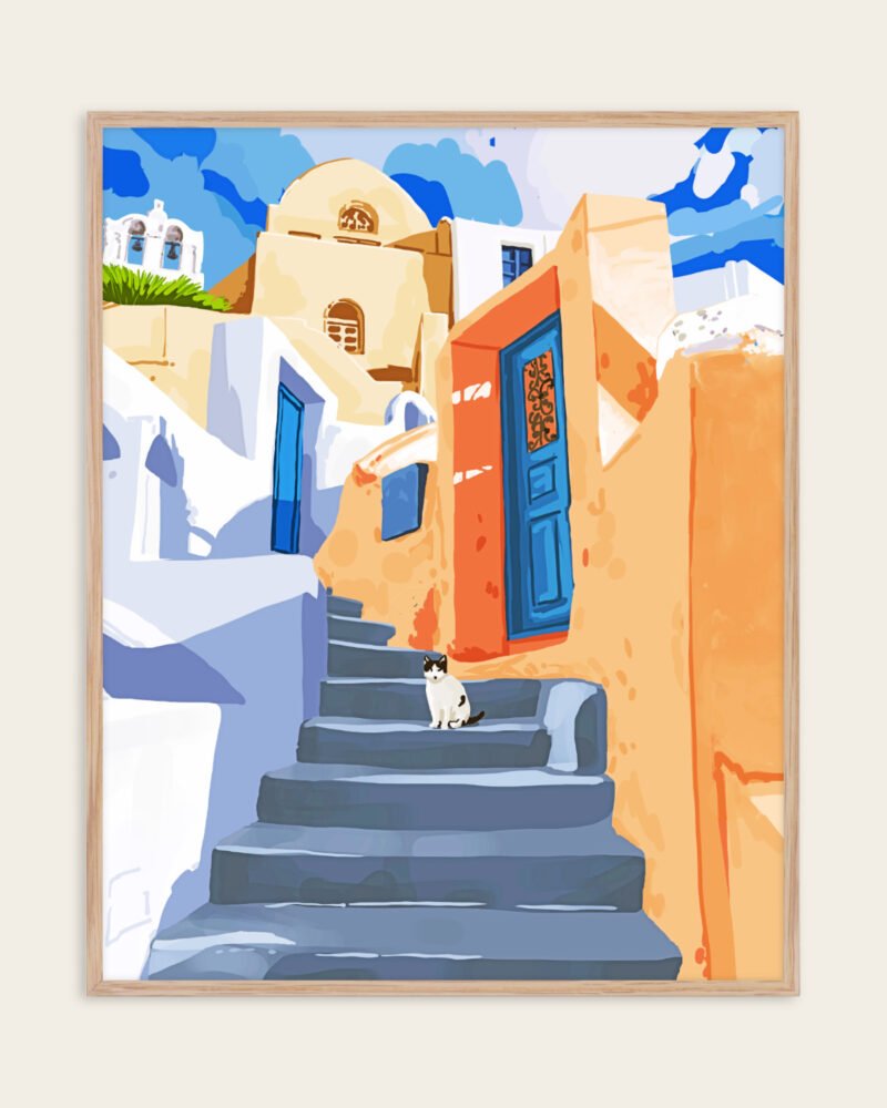 Shop cat in Greece Santorini animals pets architecture buildings Art Print, Canvas Print, commercial digital license, instant download printable - exclusively certified at 83oranges.com by artist Uma Gokhale India Shop cat in Greece Santorini animals pets architecture buildings Art Print, Canvas Print, commercial digital license, instant download printable - exclusively certified at 83oranges.com by artist Uma Gokhale India