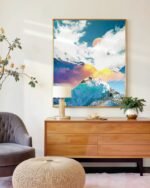 Shop sky mountains landscape nature graphic photography collage Art Print, Canvas Print - available certified at 83oranges.com by artist Uma Gokhale India