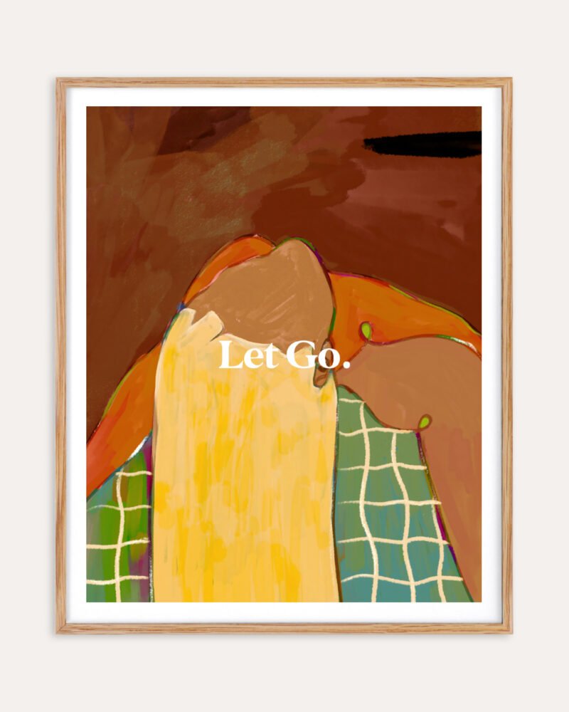 Shop let go freedom typography concept painting people Art Print, Canvas Print, commercial digital license and instant download printable - exclusively certified at 83oranges.com by artist Uma Gokhale India