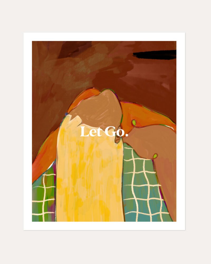 Shop let go freedom typography concept painting people Art Print, Canvas Print, commercial digital license and instant download printable - exclusively certified at 83oranges.com by artist Uma Gokhale India