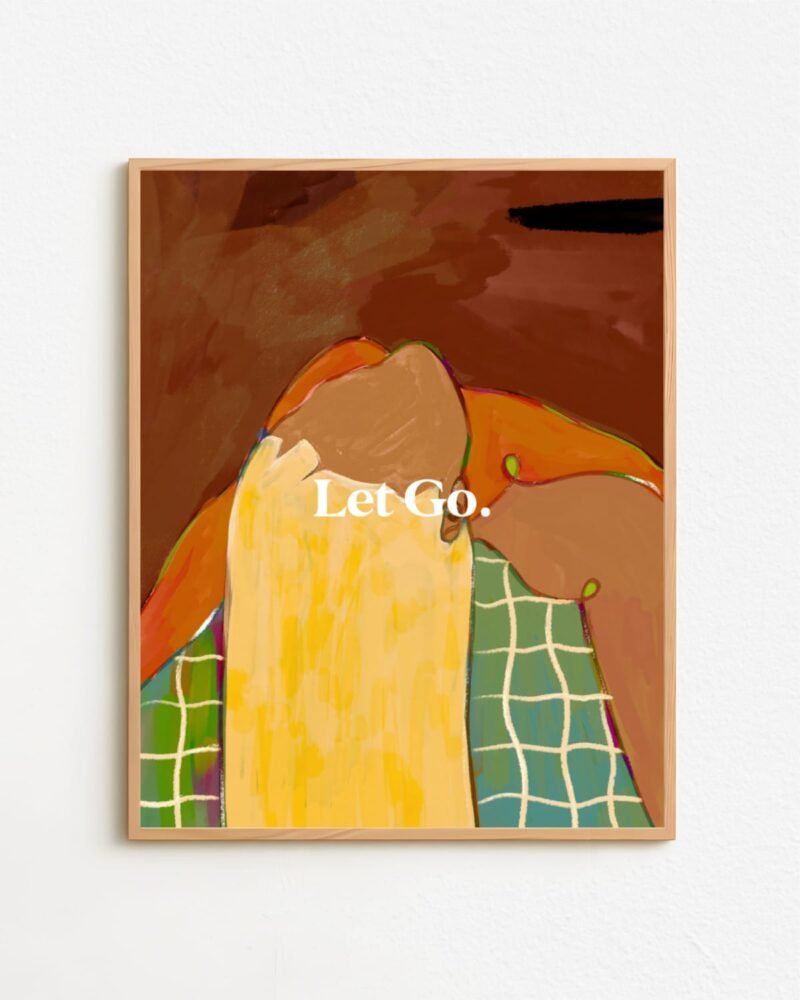 Shop let go freedom typography concept painting people Art Print, Canvas Print - exclusively certified at 83oranges.com by artist Uma Gokhale India