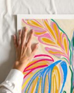 Shop rhythms of the bloom tropical botanical drawing garden plants Art Print, Canvas Print, commercial digital license, instant download printable - exclusively certified at 83oranges.com by artist Uma Gokhale India