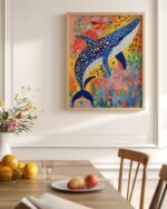 Shop spotted whale fish sea animals ocean Art Print, Canvas Print - exclusively certified at 83oranges.com by artist Uma Gokhale India