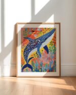 Shop spotted whale fish sea animals ocean Art Print, Canvas Print - exclusively certified at 83oranges.com by artist Uma Gokhale India