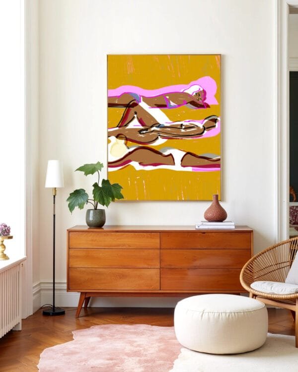 Shop summer came calling painting people Art Print, Canvas Print - exclusively certified at 83oranges.com by artist Uma Gokhale India