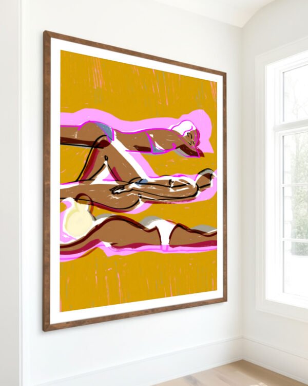 Shop summer came calling painting people Art Print, Canvas Print, digital commercial license, instant download printable - exclusively certified at 83oranges.com by artist Uma Gokhale India