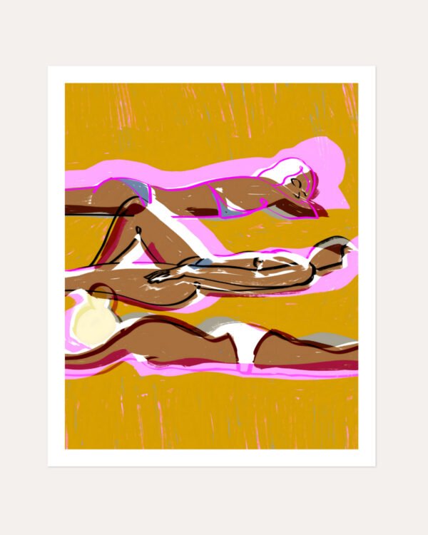 Shop summer came calling painting people Art Print, Canvas Print, digital commercial license, instant download printable - exclusively certified at 83oranges.com by artist Uma Gokhale India