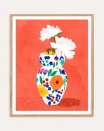 Shop Floral watercolor painting flowers nature botanical Art Print, Canvas Print, digital commercial license, instant download printable - exclusively certified at 83oranges.com by artist Uma Gokhale India