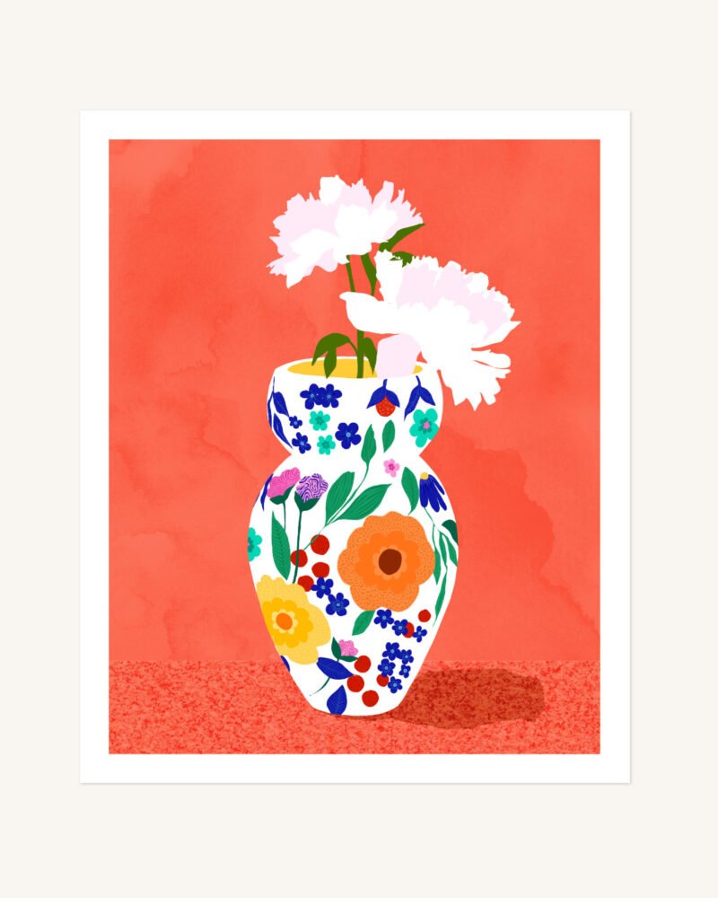 Shop Floral watercolor painting flowers nature botanical Art Print, Canvas Print, digital commercial license, instant download printable - exclusively certified at 83oranges.com by artist Uma Gokhale India