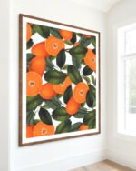 Shop the forbidden orange fruits tropical vintage botanical illustration Art Print, Canvas Print, digital printable download - available at 83oranges.com by artist Uma Gokhale India
