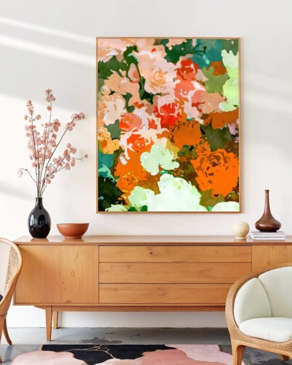 Shop Floral watercolor painting flowers nature botanical Art Print, Canvas Print, commercial digital license, instant download printable - exclusively certified at 83oranges.com by artist Uma Gokhale India
