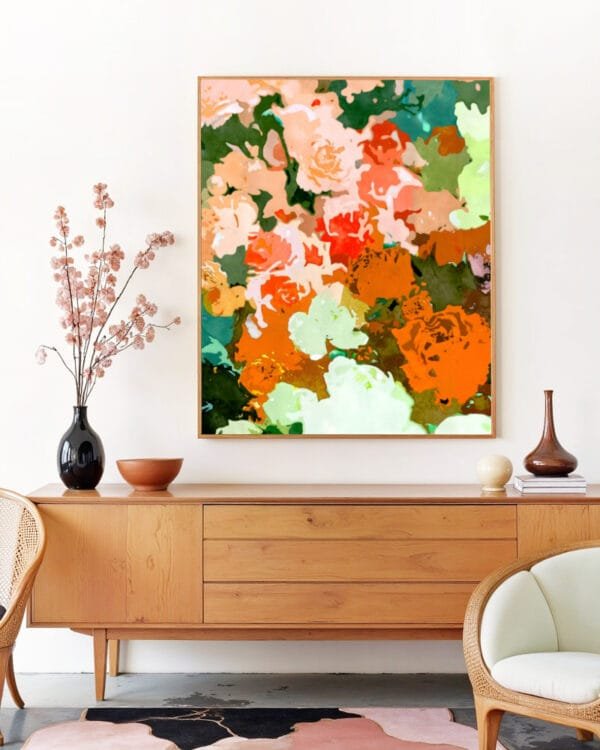Shop Floral watercolor painting flowers nature botanical Art Print, Canvas Print - exclusively certified at 83oranges.com by artist Uma Gokhale India