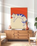 Shop cat planet animals pets global warming Art Print, Canvas Print - exclusively certified at 83oranges.com by artist Uma Gokhale India
