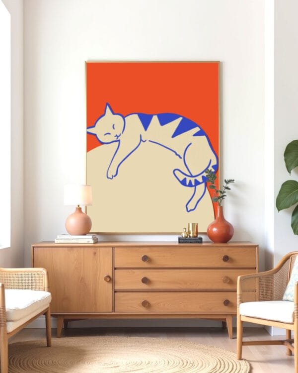 Shop cat planet animals pets global warming Art Print, Canvas Print - exclusively certified at 83oranges.com by artist Uma Gokhale India