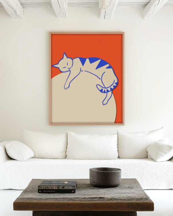 Shop cat planet animals pets global warming Art Print, Canvas Print - exclusively certified at 83oranges.com by artist Uma Gokhale India