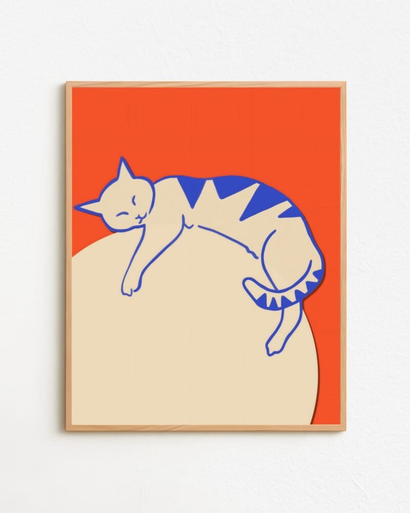Shop cat planet animals pets global warming Art Print, Canvas Print - exclusively certified at 83oranges.com by artist Uma Gokhale India