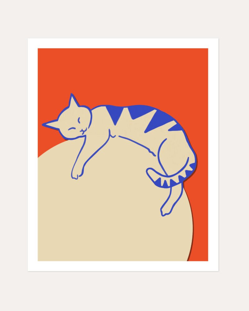 Shop cat planet animals pets global warming Art Print, Canvas Print - exclusively certified at 83oranges.com by artist Uma Gokhale India