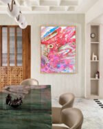 Shop abstract dream in Fuchsia pink marble art Art Print, Canvas Print, commercial digital license, instant download- available at 83oranges.com by artist Uma Gokhale India