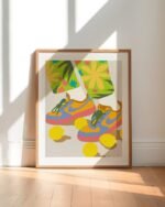 Shop easy peazy lemon squeezy quirky shoes lemons Art Print, Canvas Print - exclusively certified at 83oranges.com by artist Uma Gokhale India