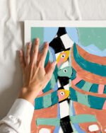 Shop Stroll on the wild side snakes feet checkers animals eclectic painting Art Print, Canvas Print, commercial digital licenses, instant download printable - exclusively certified at 83oranges.com by artist Uma Gokhale India