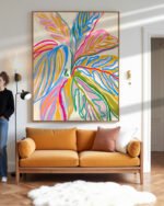 Shop rhythms of the bloom tropical botanical drawing garden plants Art Print, Canvas Print, commercial digital license, instant download printable - exclusively certified at 83oranges.com by artist Uma Gokhale India
