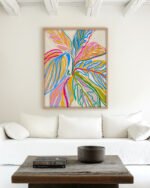 Shop rhythms of the bloom tropical botanical drawing garden plants Art Print, Canvas Print, commercial digital license, instant download printable - exclusively certified at 83oranges.com by artist Uma Gokhale India