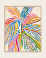 Shop rhythms of the bloom tropical botanical drawing garden plants Art Print, Canvas Print, commercial digital license, instant download printable - exclusively certified at 83oranges.com by artist Uma Gokhale India