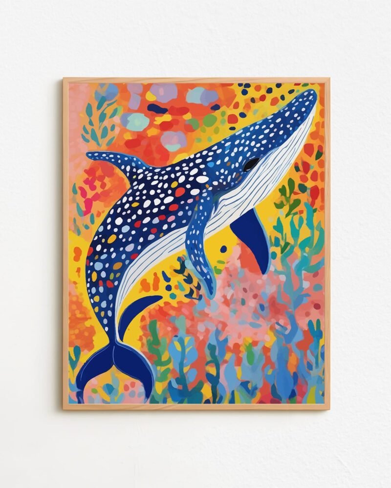 Shop spotted whale fish sea animals ocean Art Print, Canvas Print - exclusively certified at 83oranges.com by artist Uma Gokhale India