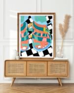 Shop Stroll on the wild side snakes feet checkers animals eclectic painting Art Print, Canvas Print - exclusively certified at 83oranges.com by artist Uma Gokhale India