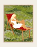 Asleep in the meadow art print, canvas print and digital license download by Uma Gokhale