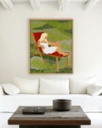 Asleep in the meadow art print, canvas print and digital license download by Uma Gokhale