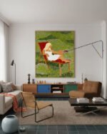 Asleep in the meadow art print, canvas print and digital license download by Uma Gokhale