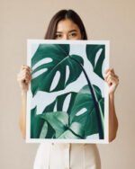 Shop Monstera Leaves Tropical Jungle Minimal Botanical Plants small batch graphic Art Print, Canvas Print & Fabric Print - exclusively available at 83oranges.com by artist Uma Gokhale India