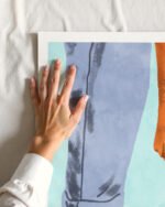 Shop bohemian boho fashion floral style shoes denim Art Print, Canvas Print, commercial digital license, instant download printable - exclusively certified at 83oranges.com by artist Uma Gokhale India