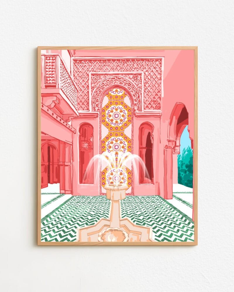 Shop blush palace architecture building fountain places Art Print, Canvas Print - exclusively certified at 83oranges.com by artist Uma Gokhale India home banner
